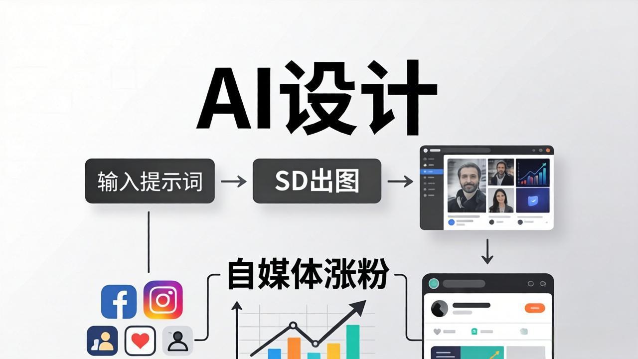 人人都是AI设计师：SD出图+自媒体涨粉一站教学，告别图文素材焦虑，AI设计让你轻松避开内卷-无畏轻创
