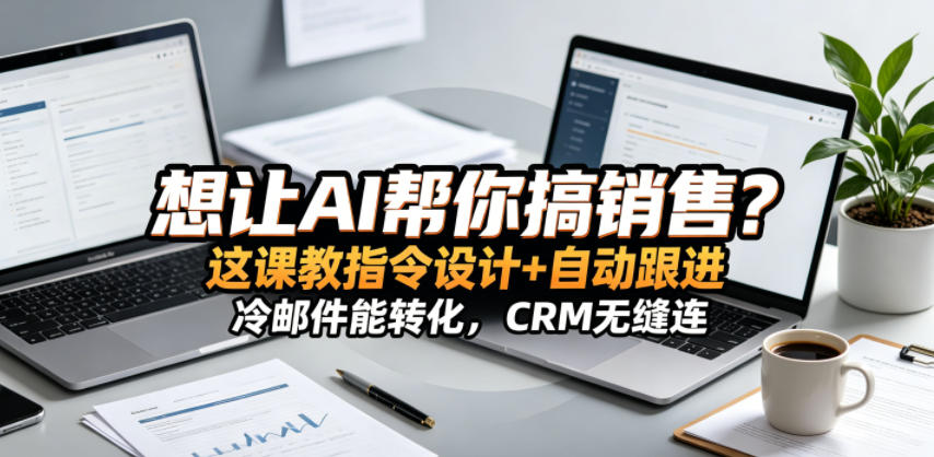 想让AI帮你搞销售？这课教指令设计+自动跟进，冷邮件能转化，CRM无缝连！【原创双语字幕】-无畏轻创