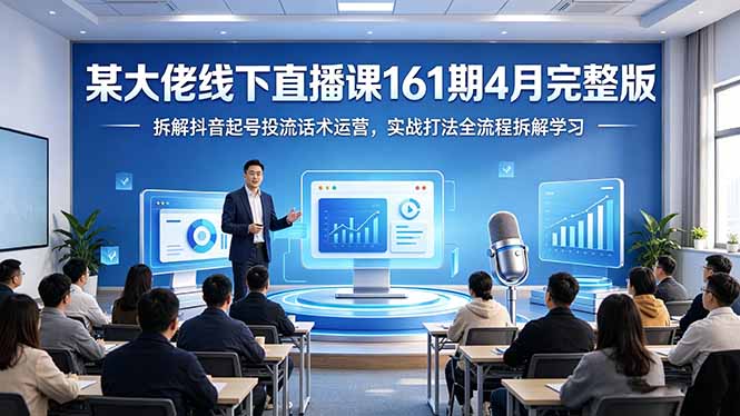 某大佬线下直播课161期4月完整版，拆解抖音起号投流话术运营，实战打法全流程拆解学习-无畏轻创