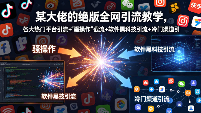 某大佬的绝版全网引流教学，各大热门平台引流+-无畏轻创