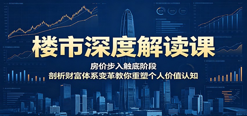 楼市深度解读课：房价步入触底阶段，剖析财富体系变革教你重塑个人价值认知-无畏轻创