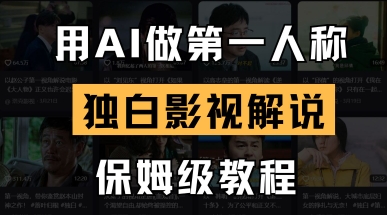 用AI做第一人称独白影视解说，手把手教学，保姆级教程-无畏轻创