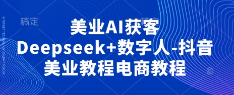 美业AI获客Deepseek+数字人-抖音美业教程电商教程-无畏轻创