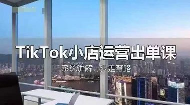 TikTok小店运营出单课，从开店选品、运营出单、发货回款，进行全流程讲解-无畏轻创