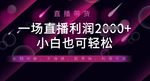 半无人直播带货，一场利润数张，适合所有平台玩法，小白也可轻松-无畏轻创